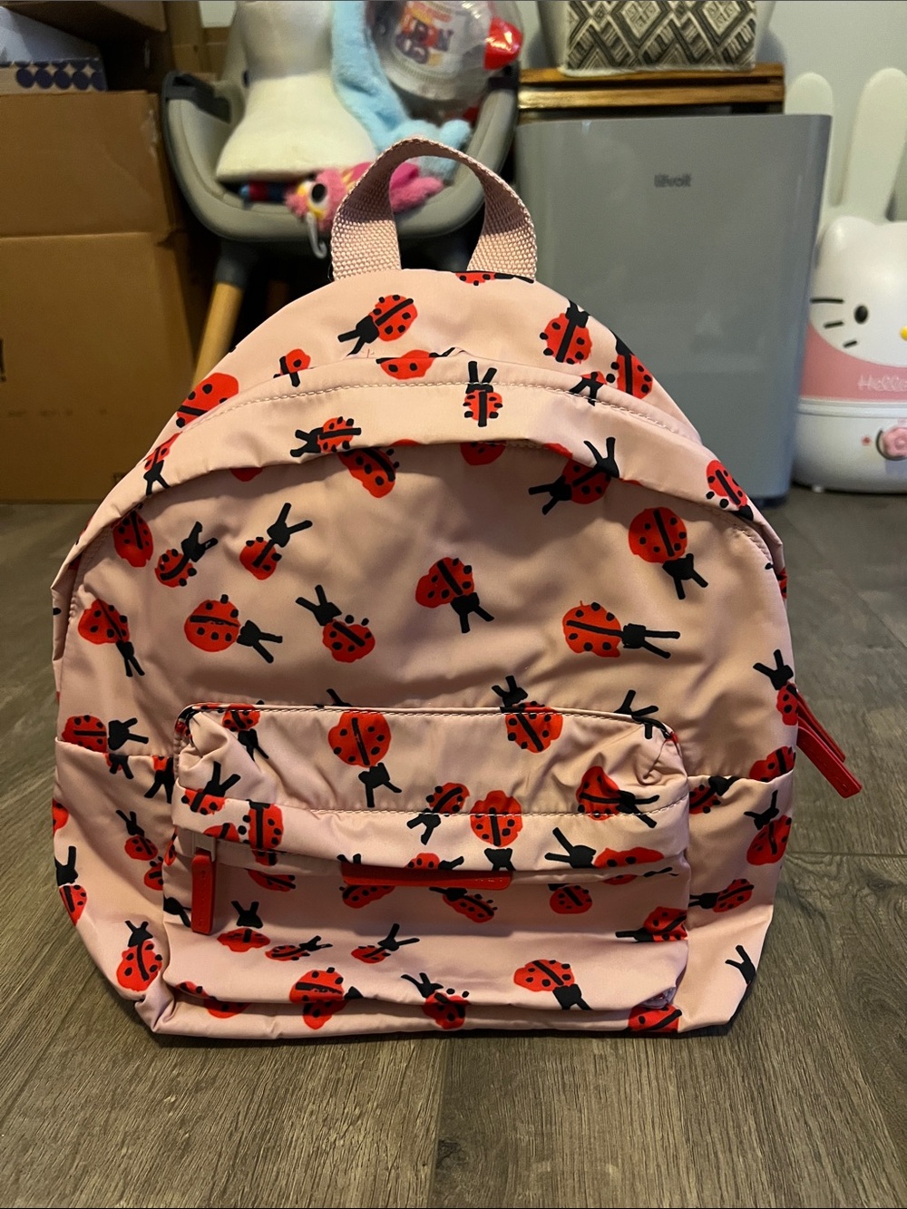 Stella McCartney Kids backpack Pink Ladybug Print mini Backpack